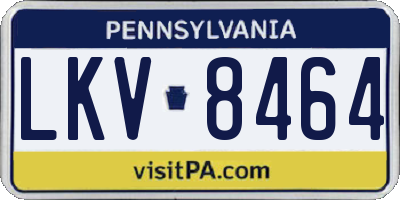 PA license plate LKV8464