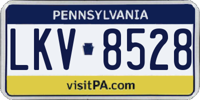 PA license plate LKV8528