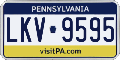 PA license plate LKV9595