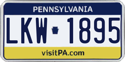 PA license plate LKW1895