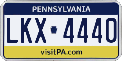 PA license plate LKX4440