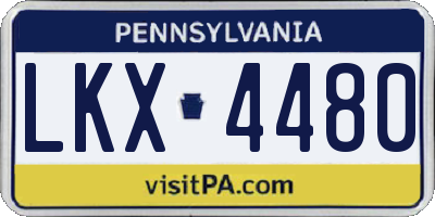 PA license plate LKX4480