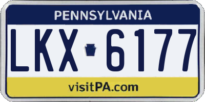PA license plate LKX6177
