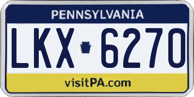 PA license plate LKX6270