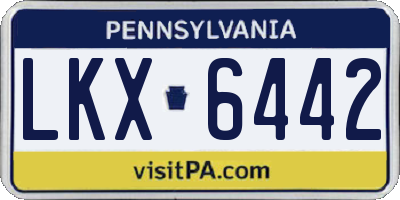PA license plate LKX6442