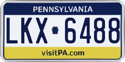 PA license plate LKX6488