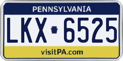 PA license plate LKX6525