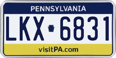 PA license plate LKX6831