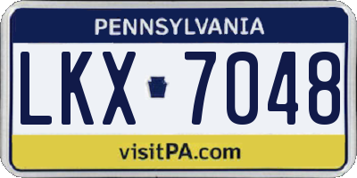 PA license plate LKX7048
