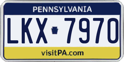 PA license plate LKX7970