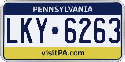 PA license plate LKY6263