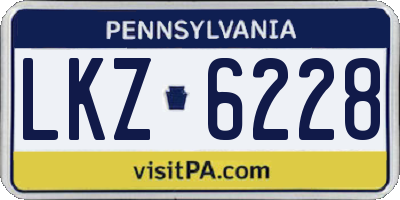 PA license plate LKZ6228