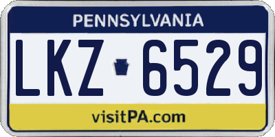 PA license plate LKZ6529
