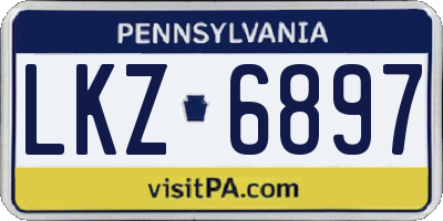 PA license plate LKZ6897