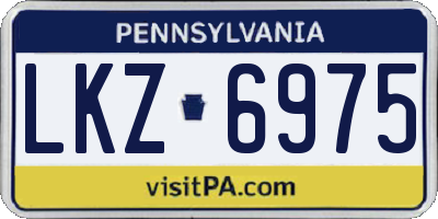 PA license plate LKZ6975