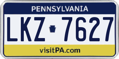 PA license plate LKZ7627