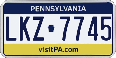 PA license plate LKZ7745