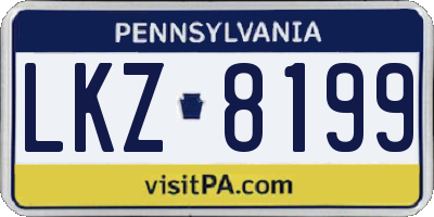 PA license plate LKZ8199