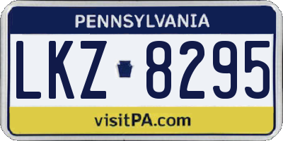 PA license plate LKZ8295