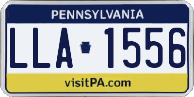 PA license plate LLA1556