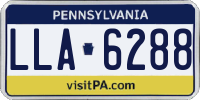 PA license plate LLA6288