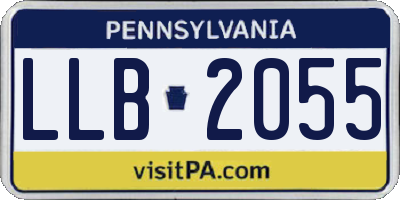 PA license plate LLB2055