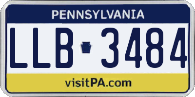 PA license plate LLB3484