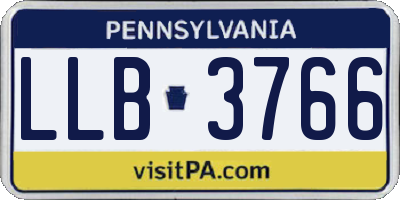 PA license plate LLB3766