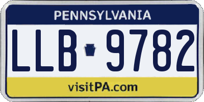 PA license plate LLB9782