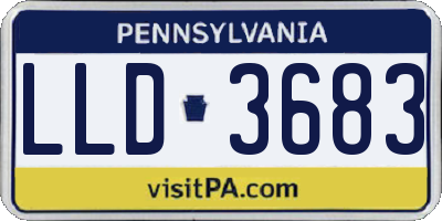 PA license plate LLD3683