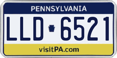 PA license plate LLD6521