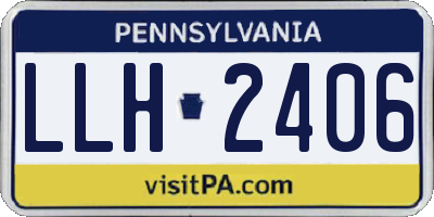 PA license plate LLH2406