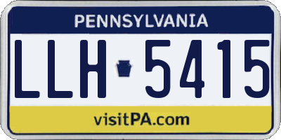 PA license plate LLH5415