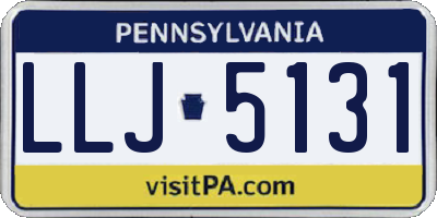 PA license plate LLJ5131