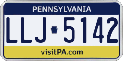 PA license plate LLJ5142