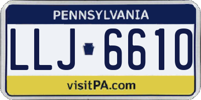 PA license plate LLJ6610