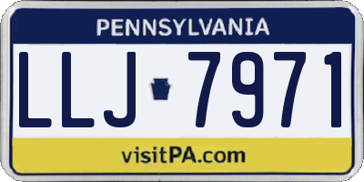 PA license plate LLJ7971