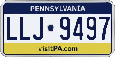 PA license plate LLJ9497