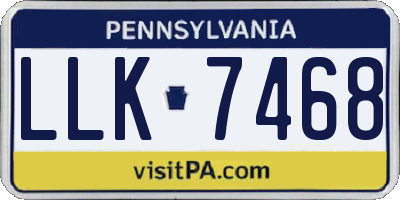 PA license plate LLK7468