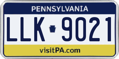 PA license plate LLK9021