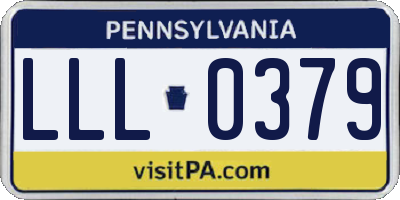 PA license plate LLL0379