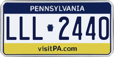 PA license plate LLL2440