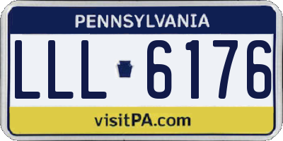 PA license plate LLL6176