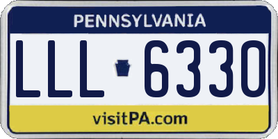 PA license plate LLL6330