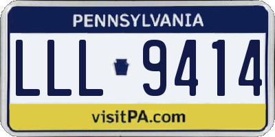 PA license plate LLL9414