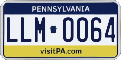 PA license plate LLM0064