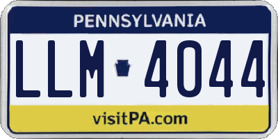 PA license plate LLM4044