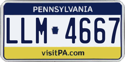 PA license plate LLM4667
