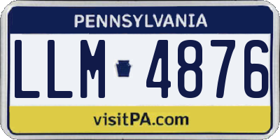 PA license plate LLM4876