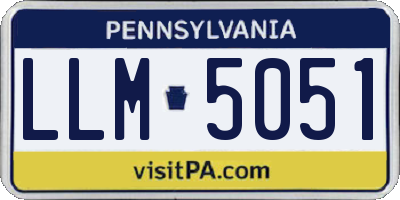 PA license plate LLM5051